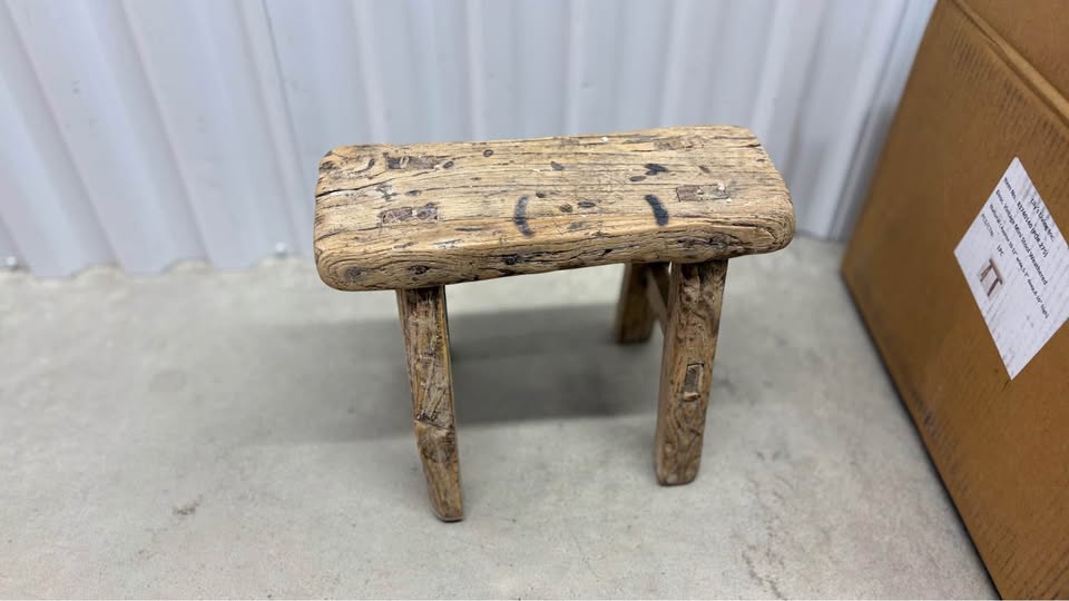TINY Solid Wood Accent Stool - photo 2