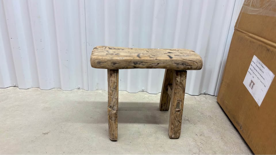 TINY Solid Wood Accent Stool - photo 3