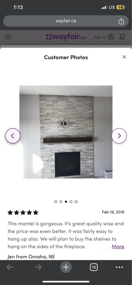 Modern Farmhouse Fireplace Shelf Mantel 72x9 Modern Farmhouse Fi - photo 3