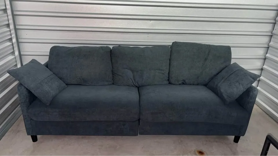 Febo 83'' Square Arms Teddy Sofa Solid Wood Frame with Pocket Sp image indicator(2)