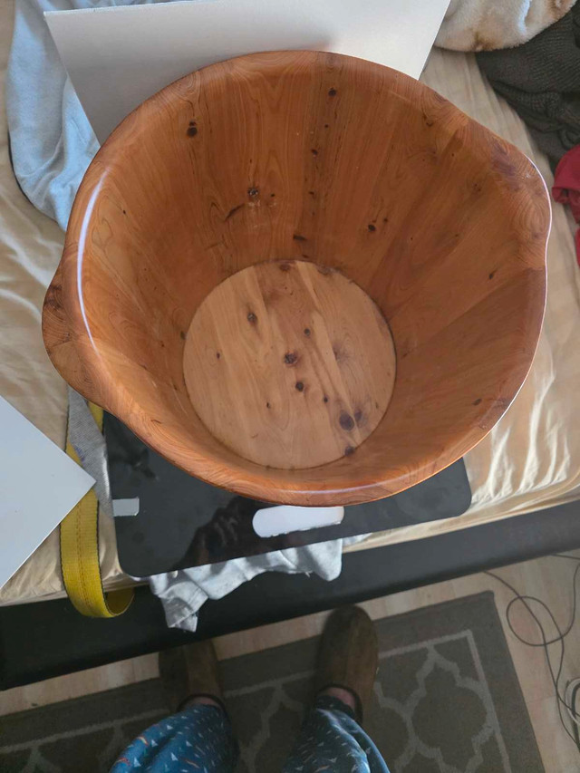 Wooden barrel bamboo high end 14 x 14" - photo 2