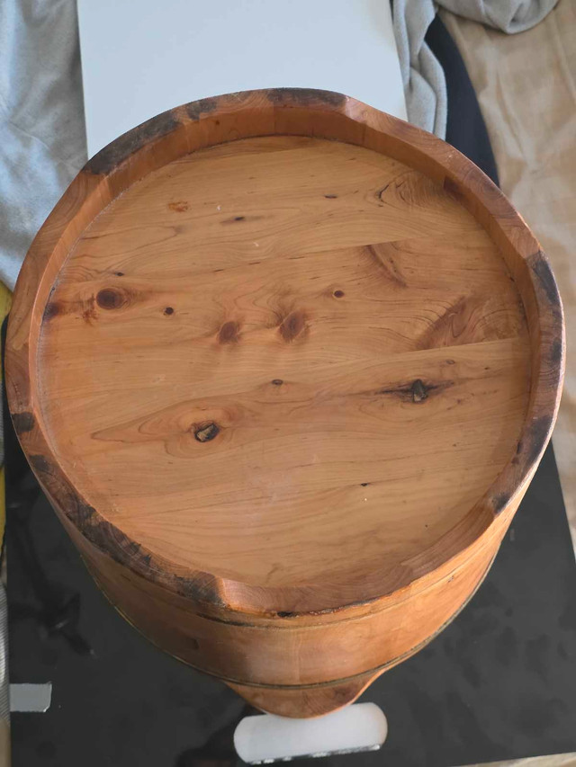 Wooden barrel bamboo high end 14 x 14" - photo 3