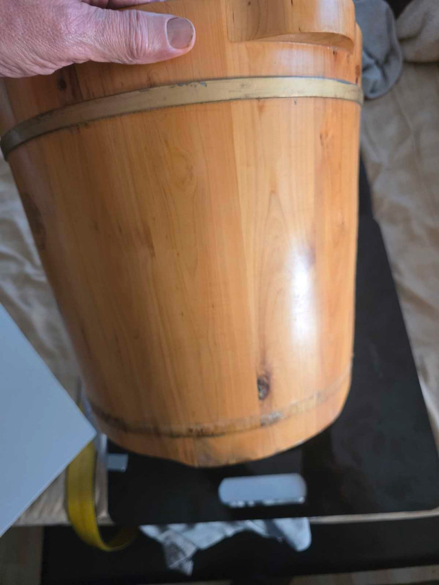 Wooden barrel bamboo high end 14 x 14" - photo 5
