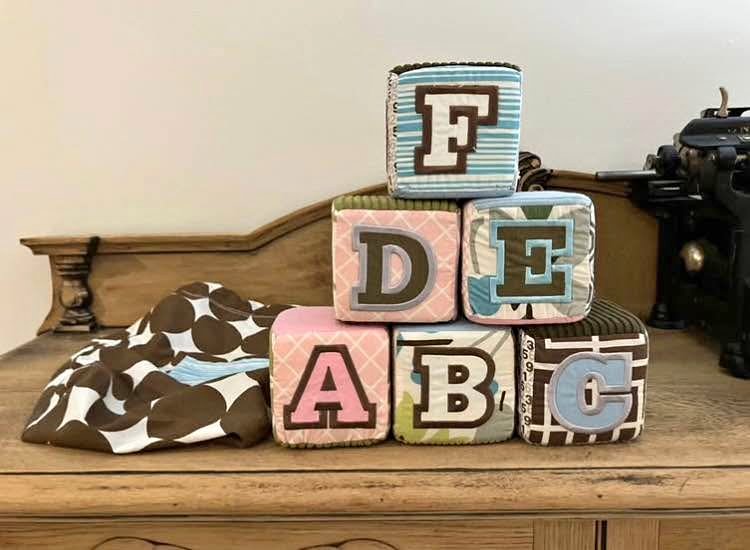 Dwell Studios Soft Blocks Toy Dwell Baby Numbers Letters Shapes