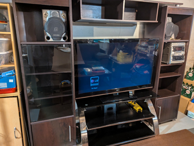 47"LCD LG TV including stylish stand and Philips surround stereo