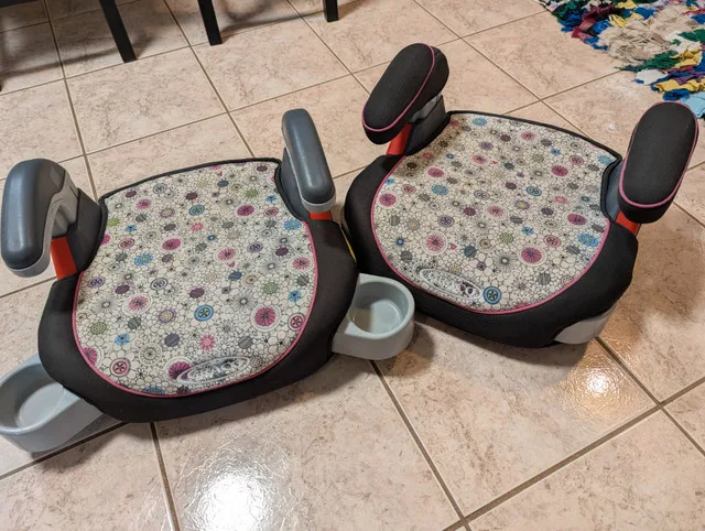 Graco Backless Booster Car Seats with Cup Holders