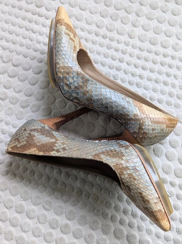 Michael Kors Beige Snakeskin Heels Size 8