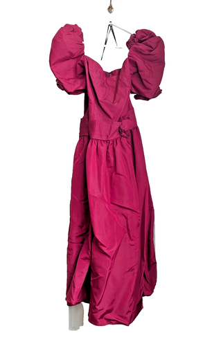 Wine Missy with Rosettes 15/16 Dress