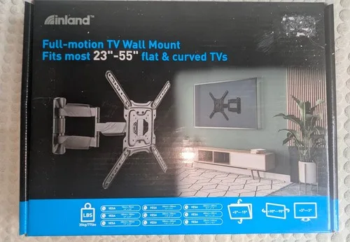 Inland Full Motion TV Wall Mount Fits 23” – 55” TVs