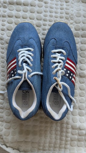 Denim USA Flag Sneakers 8.5 by Rouge Helium