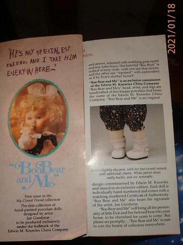 Boo Bear & Me Doll by Jan Goodyear 1991 Knowles, Vintage - photo 5
