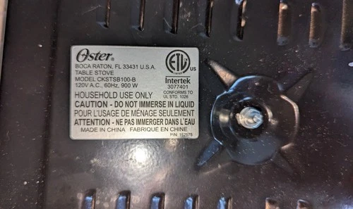Oster Single Burner with Adjustable Temperature - photo 5