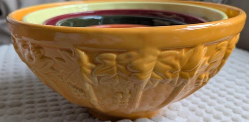 5 Grapevine Ceramic Nesting Mixing Bowls - photo 2