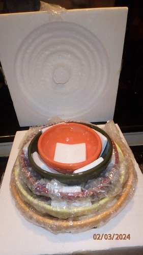 5 Grapevine Ceramic Nesting Mixing Bowls - photo 5