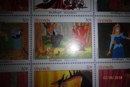 Disney Sleeping Beauty Stamps 1993 Mint Never Hinged - photo 3