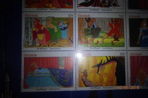Disney Sleeping Beauty Stamps 1993 Mint Never Hinged - photo 4