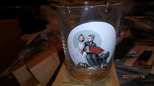 Norman Rockwell Glasses - Set of 6