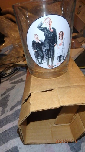 Norman Rockwell Valedictorian Glass