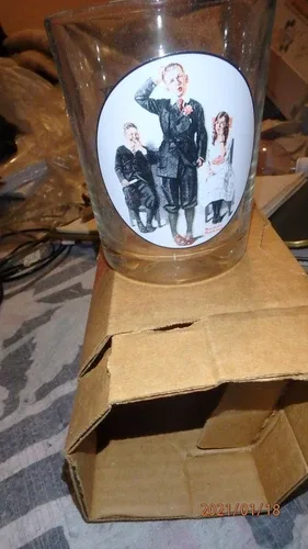 Norman Rockwell Valedictorian Glass