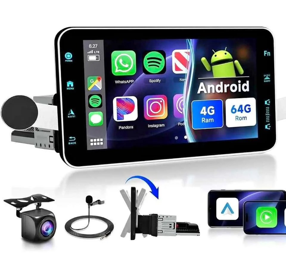 4G+64G Andriod Single Din 9-Inch Touchscreen Car Stereo with Wir thumbnail