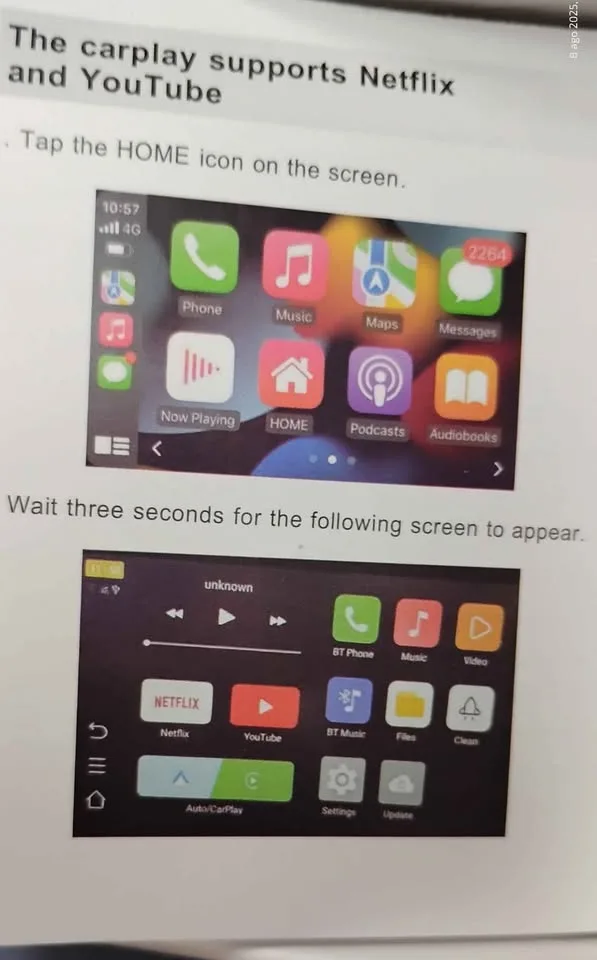Carplay con Netflix YouTube.. image indicator(6)