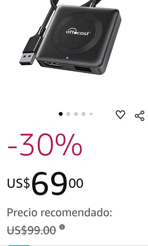 Car TV Mate Pro - Convertidor de Fire TV Stick 2024 con CarPlay image indicator(8)