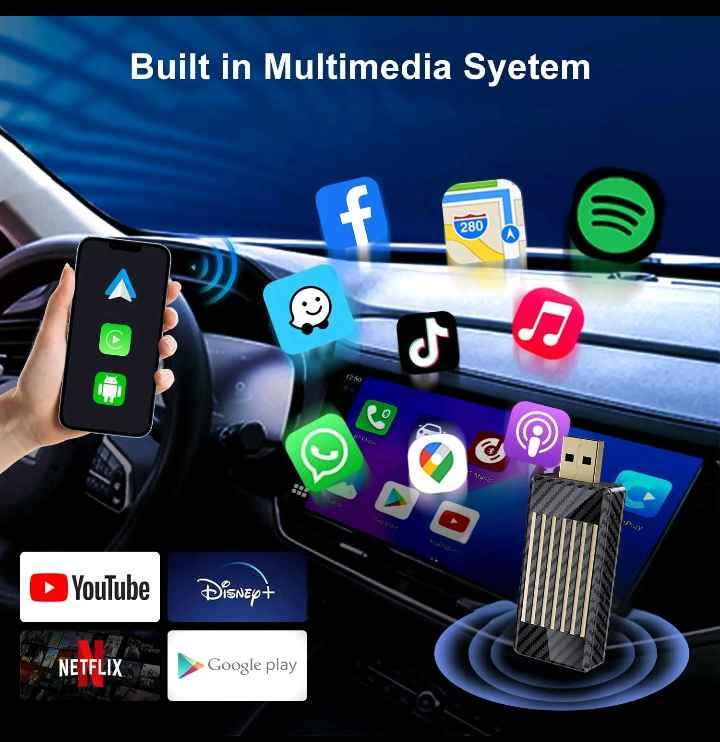 Wireless CarPlay AI box Android Auto Adapter - photo 4
