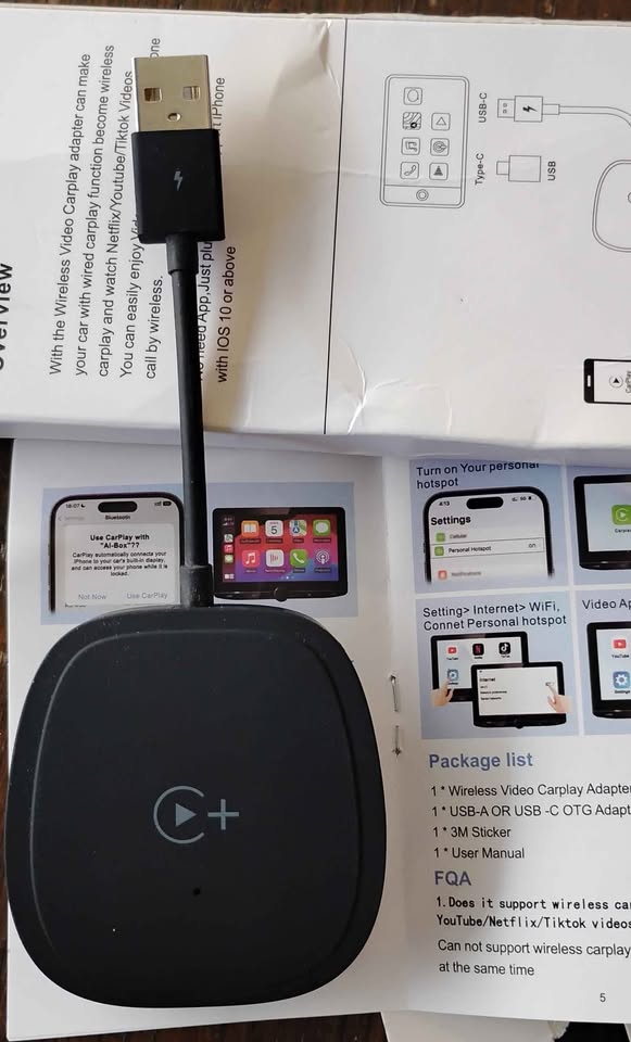 Adaptador inalámbrico CarPlay, adaptador con Netflix, YouTube y - photo 4