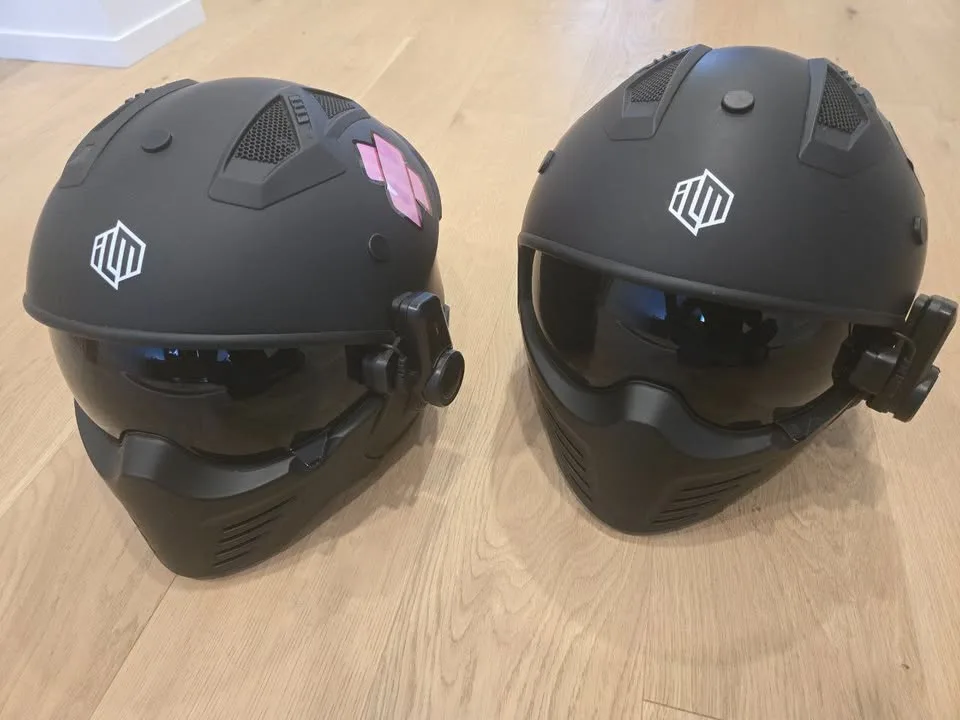 Small Matte Black Motorcycle 3/4 Half Pilot Helmet With Maxto M2 image indicator(2)