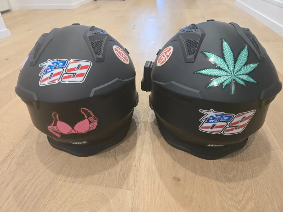 Small Matte Black Motorcycle 3/4 Half Pilot Helmet With Maxto M2 image indicator(3)