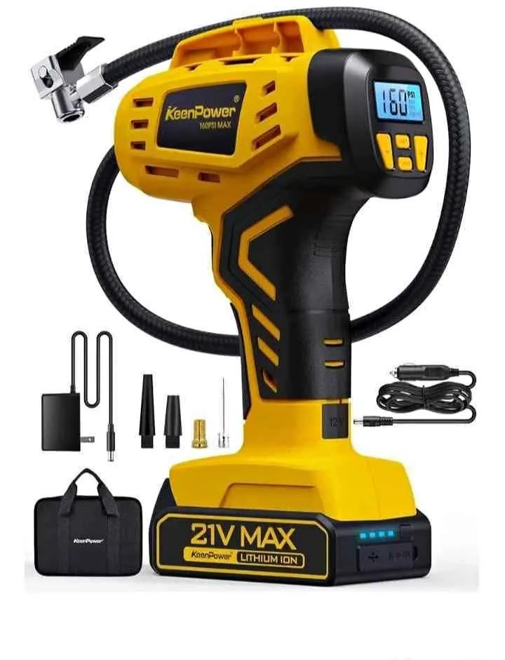 Compresor de aire portátil para inflador de neumáticos thumbnail