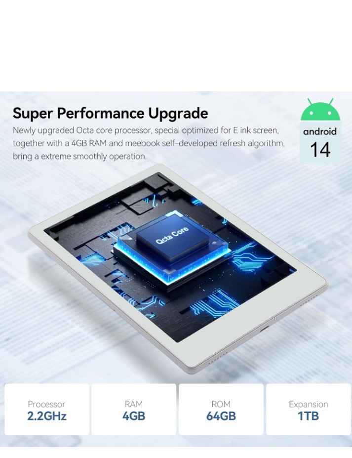 Meebook E-Reader M8 | 7.8' Eink Carta Screen - photo 2