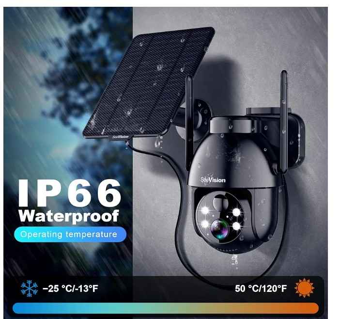 Wireless Solar Security Cameras Outdoor, 2K 3MP - photo 3