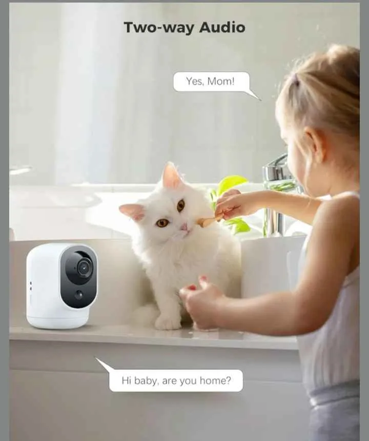 COCOCAM 2K Indoor Pan/Tilt Security Camera with 5200mAh image indicator(2)