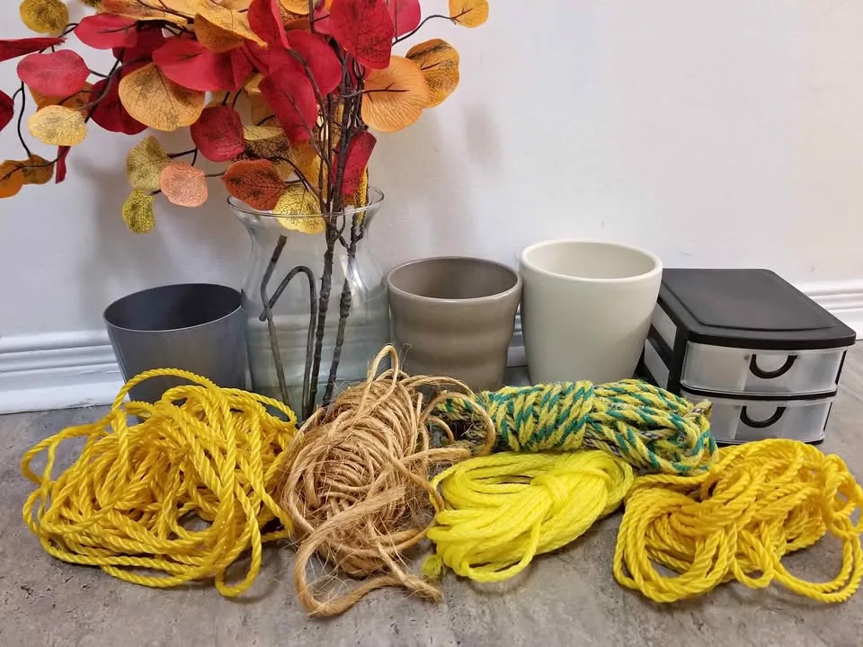 Home Decor All for $6 Plant Pots Rope Vase Artificial Plants Twi thumbnail