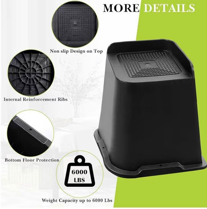 Bed Risers 2 inch, 3 inch, 4 inch, 6 inch, 8 inch Heavy Duty, Ov - photo 3