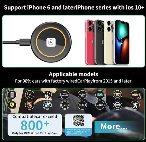 Wireless CarPlay Android Auto Adapter USB Dongle Smart Mini Box - photo 4