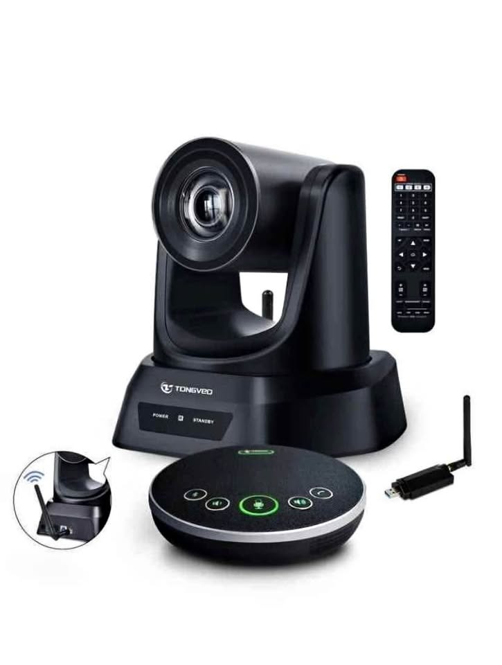 TONGVEO 5.8GHz Wireless Conference Room Webcam, Church Live Stre