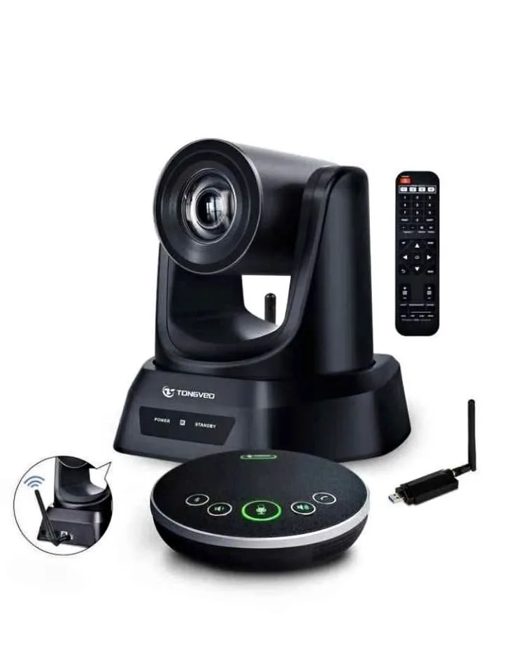 TONGVEO 5.8GHz Wireless Conference Room Webcam, Church Live Stre thumbnail