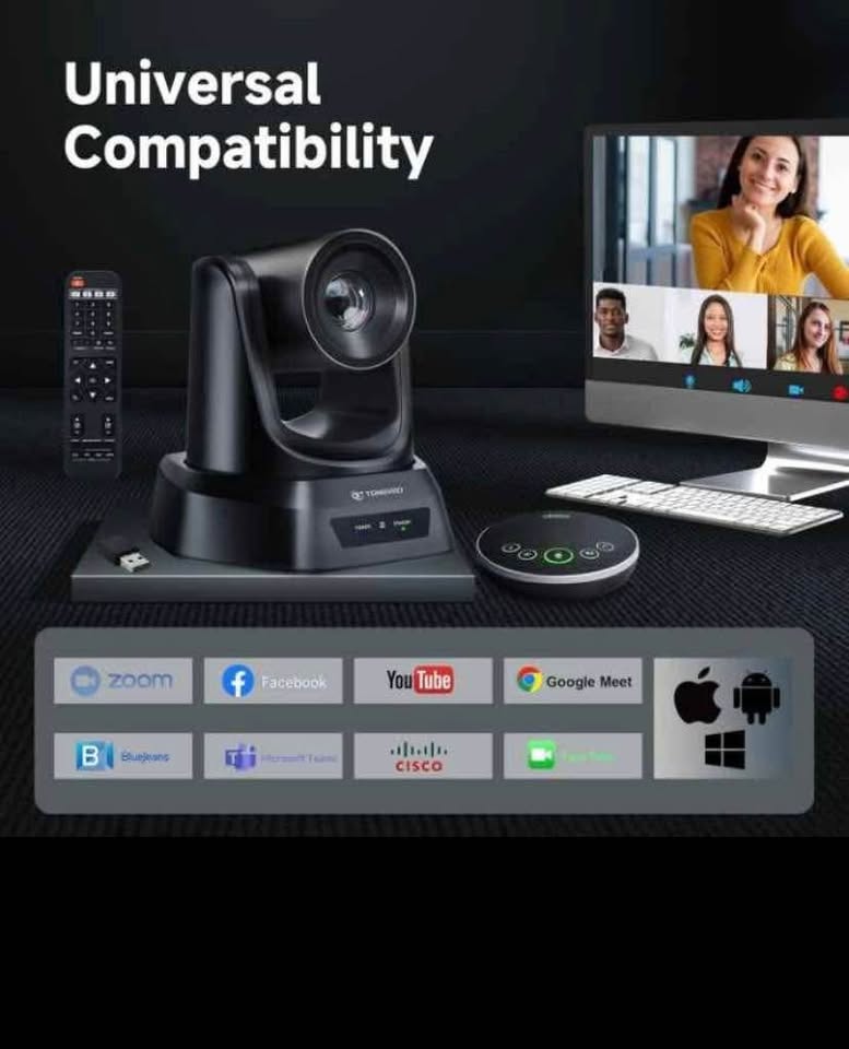 TONGVEO 5.8GHz Wireless Conference Room Webcam, Church Live Stre - photo 4