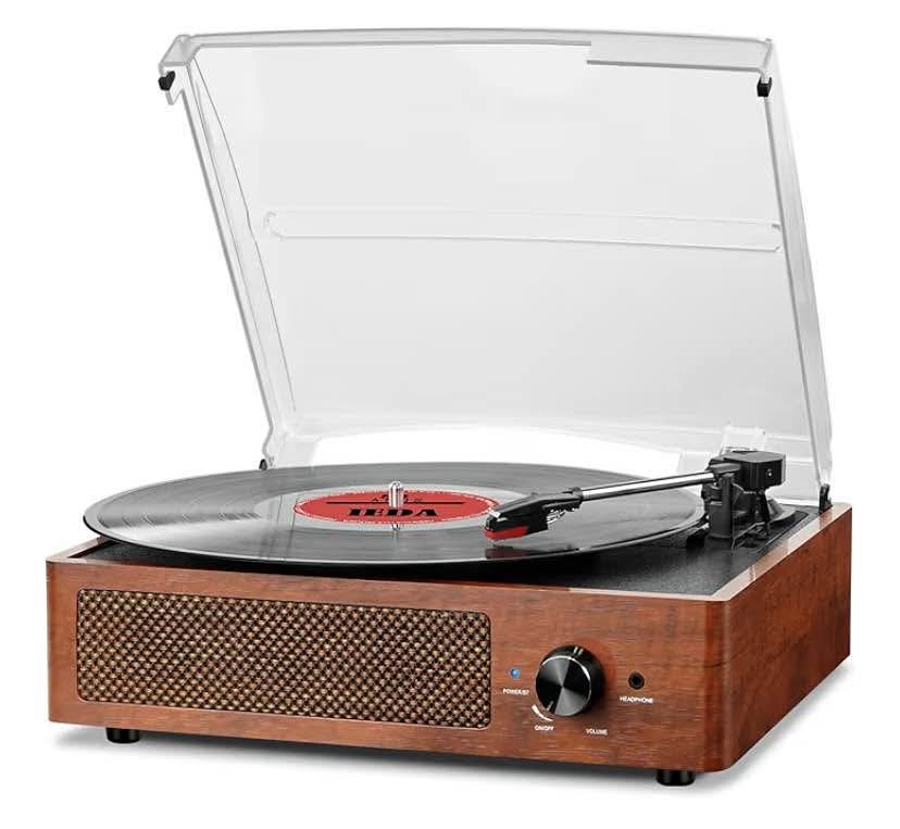 Record Player for Vinyl with 2 Build-in Speakers LP Vinyl Player