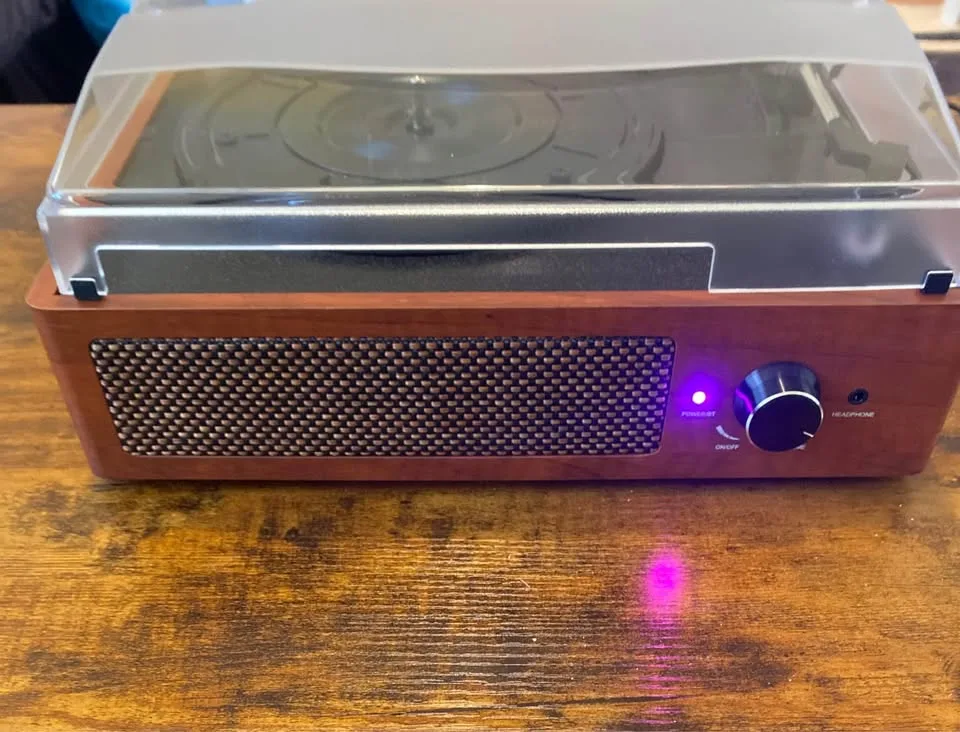 Record Player for Vinyl with 2 Build-in Speakers LP Vinyl Player image indicator(8)