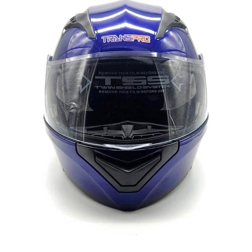 TRPRmoto Motorcycle Dual Visor Flip up Modular Full Face Helmet