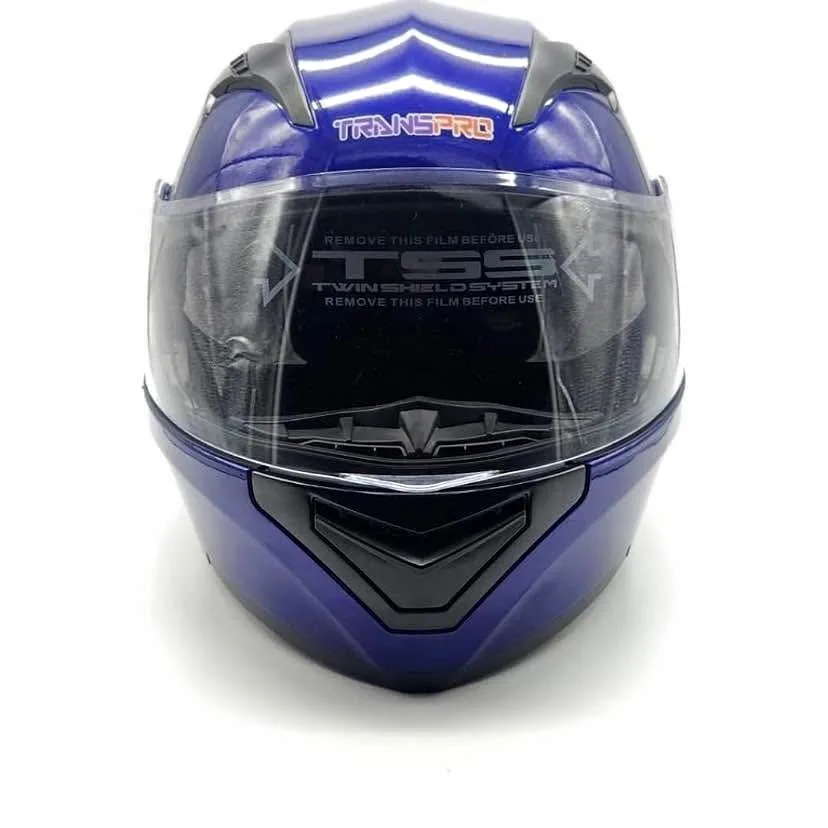TRPRmoto Motorcycle Dual Visor Flip up Modular Full Face Helmet thumbnail