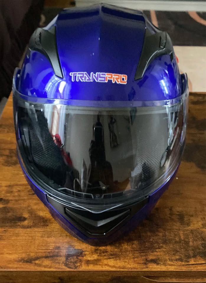 TRPRmoto Motorcycle Dual Visor Flip up Modular Full Face Helmet - photo 4