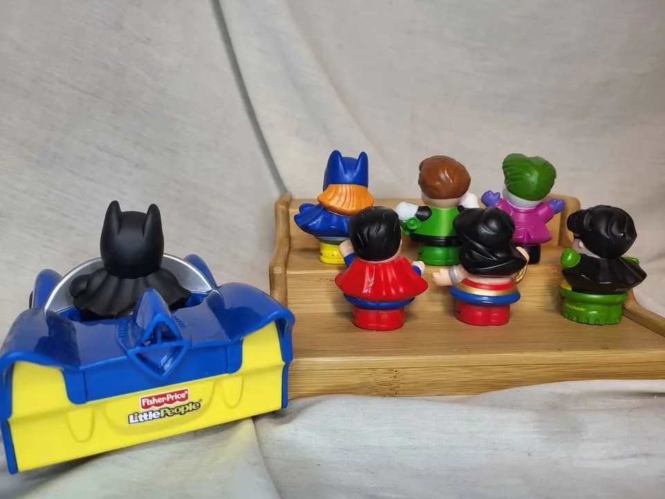 Fisher-Price Little People Batmobile and 7 Superhero figs Joker image indicator(8)