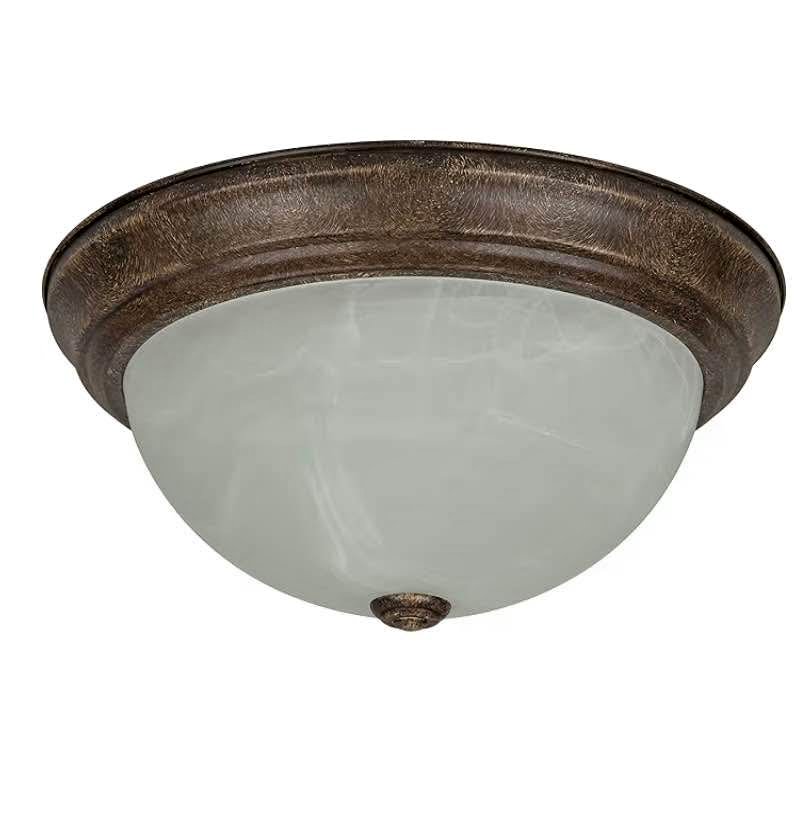 Diodesy- Flush Mount Ceiling Lights Fixture 13 Inch Dome with Fr