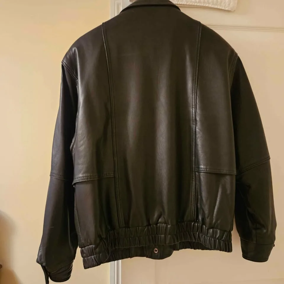 London Fog Men's Black Leather Jacket image indicator(2)