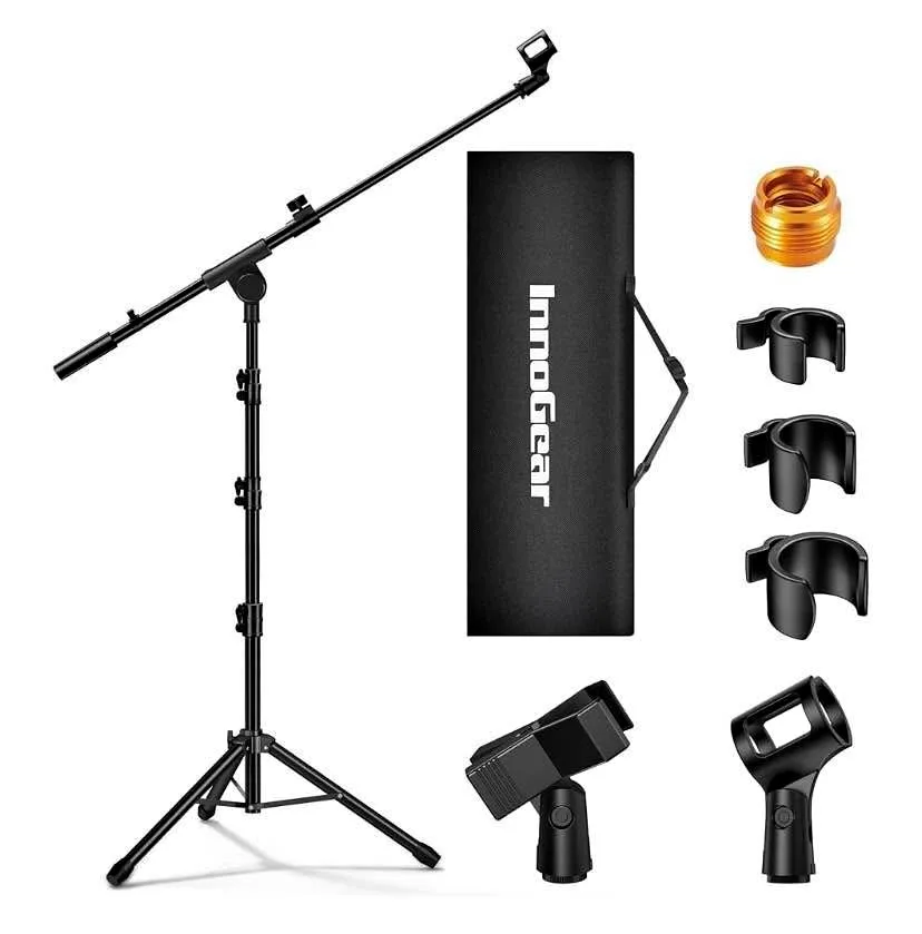 InnoGear Microphone Stand, Tripod Boom Arm Floor Mic Stand Heigh thumbnail