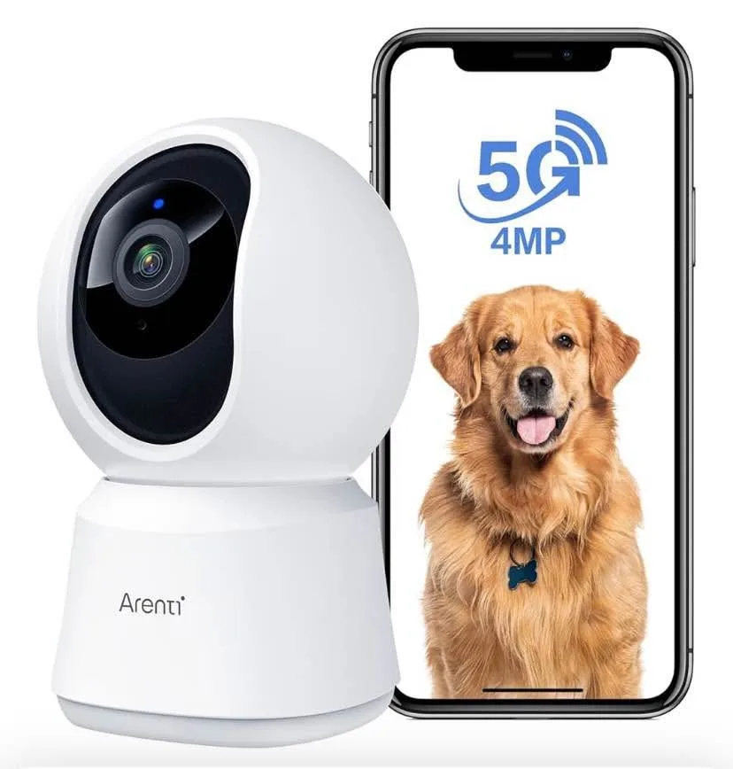 ARENTI 5G Security Camera Indoor, 4MP Pet Camera with Speaker fo image indicator(2)
